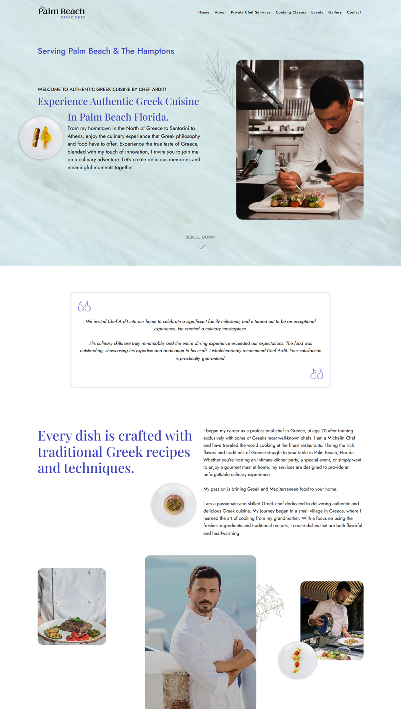 Chef Ardit — Private Chef & Authentic Greek Cuisine Site