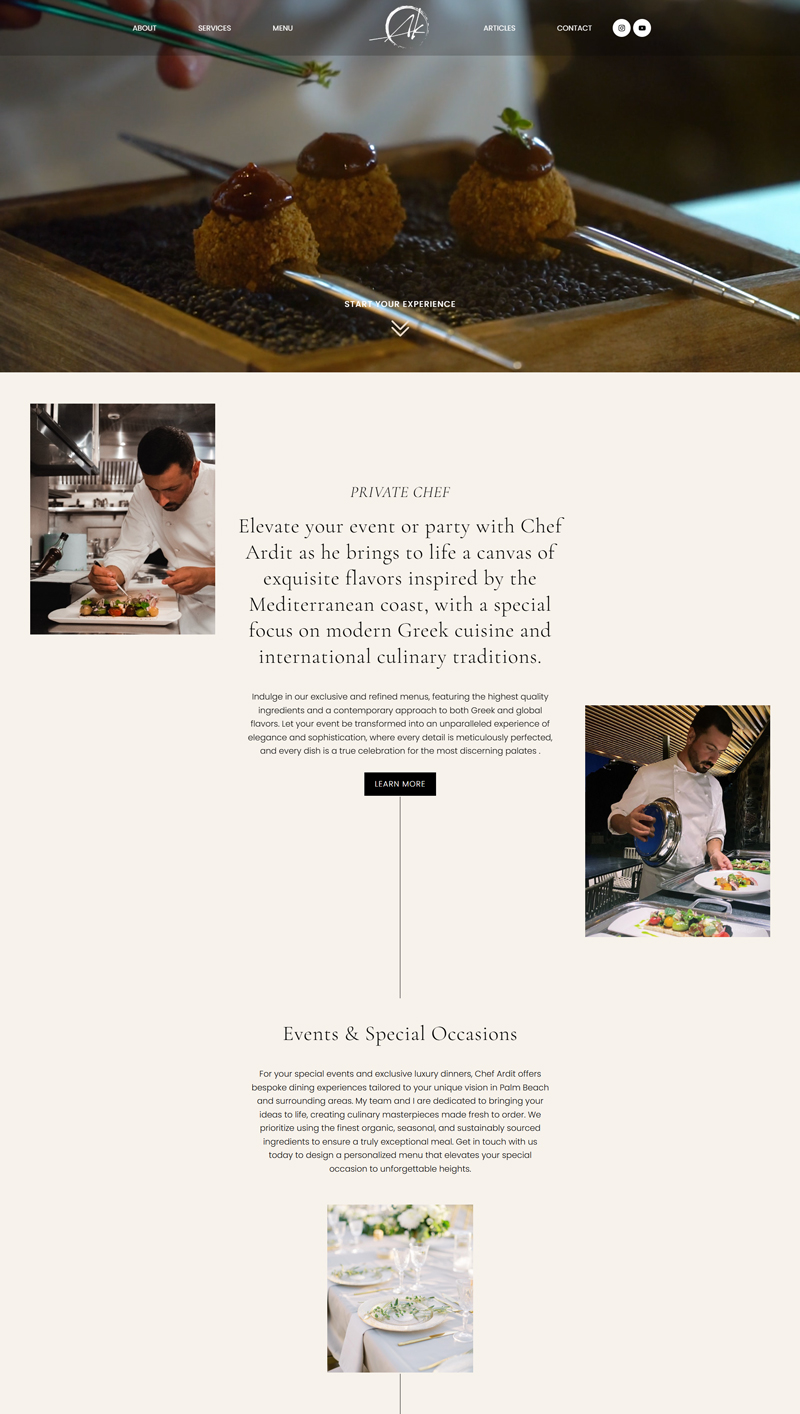 Chef Ardit — Private Chef & Authentic Greek Cuisine Site
