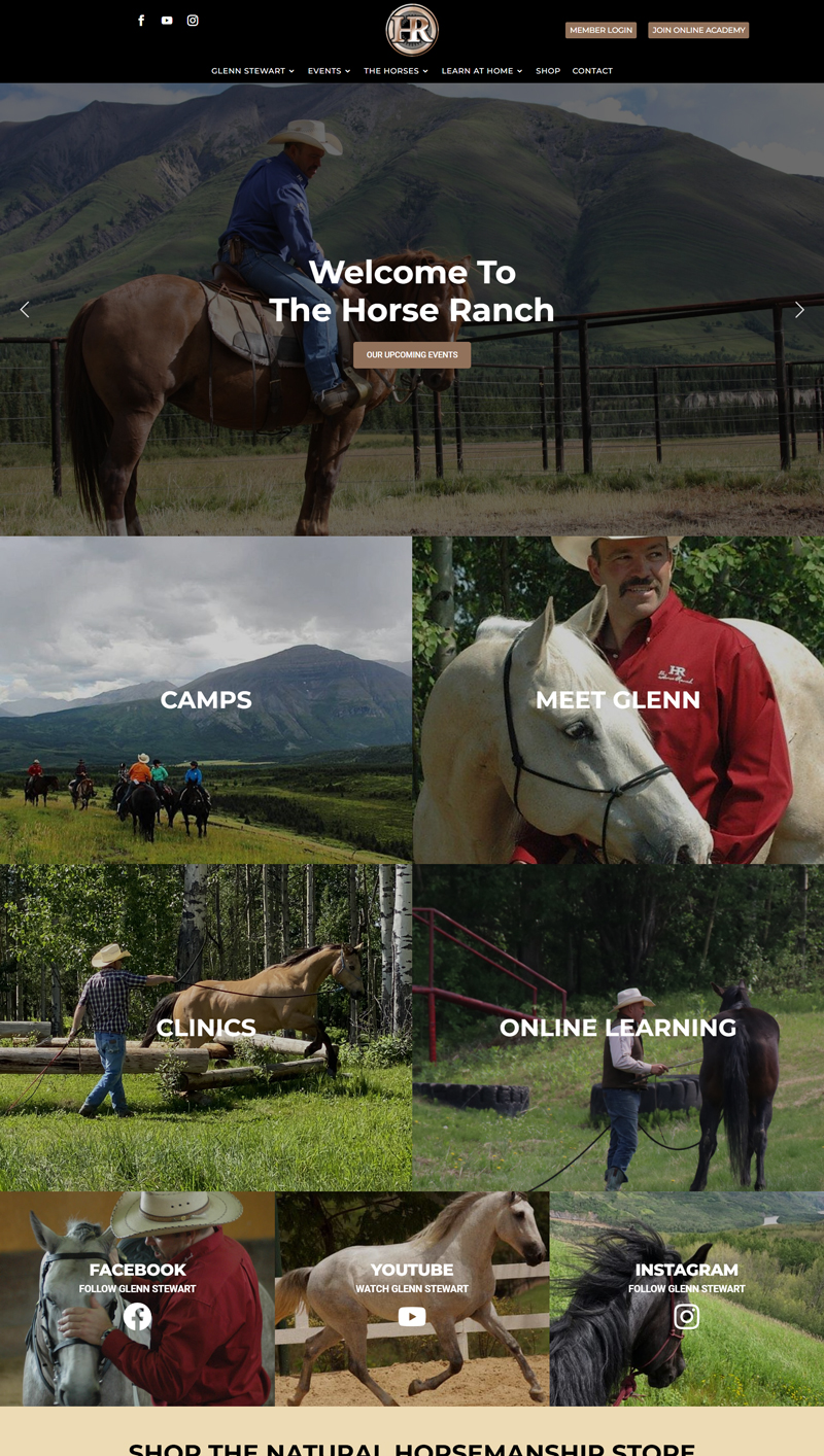 The Horse Ranch — Equestrian Training & Online Academy Site