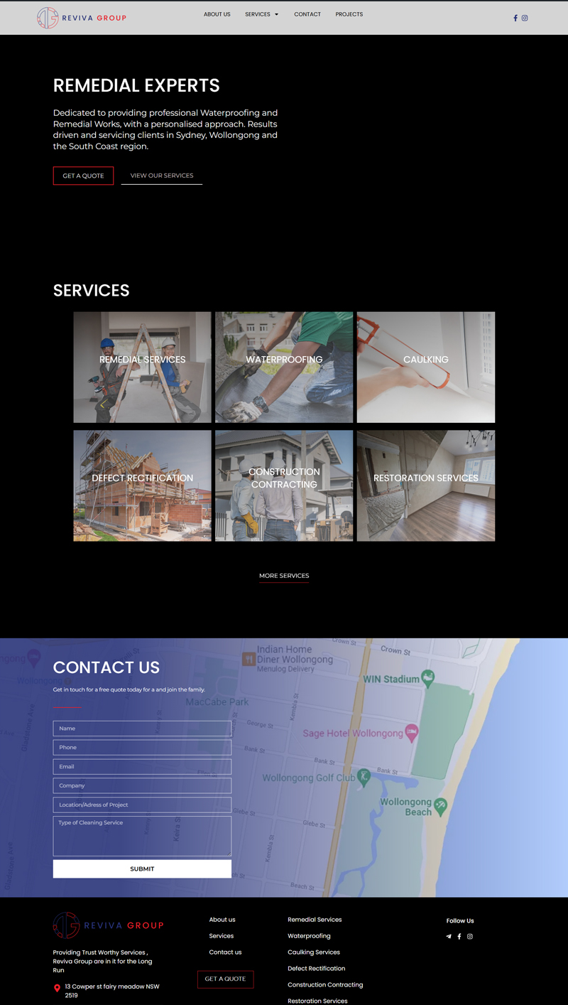 Reviva Group — Remedial Waterproofing & Construction Site